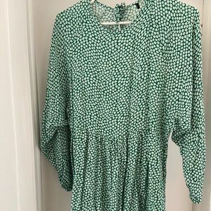 ASOS green/white flower  dress